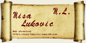 Miša Luković vizit kartica